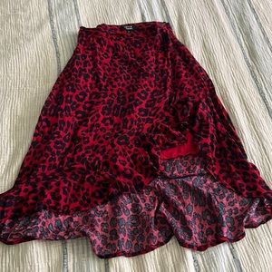 Midi cheetah skirt
